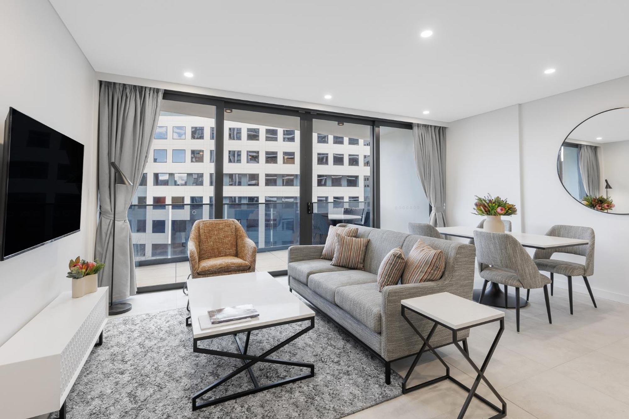 Meriton Suites Canberra Zewnętrze zdjęcie Living room