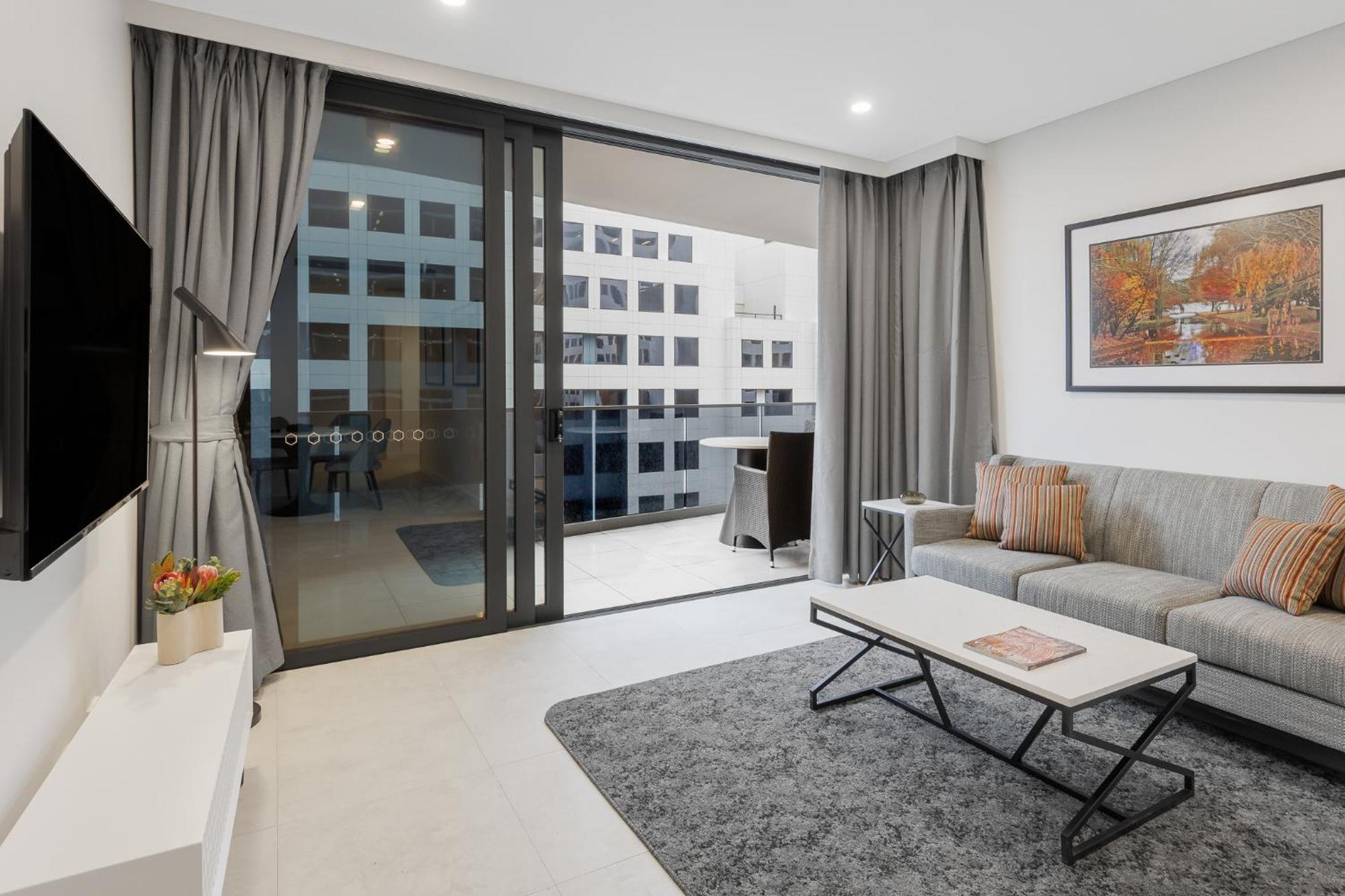 Meriton Suites Canberra Zewnętrze zdjęcie Living room